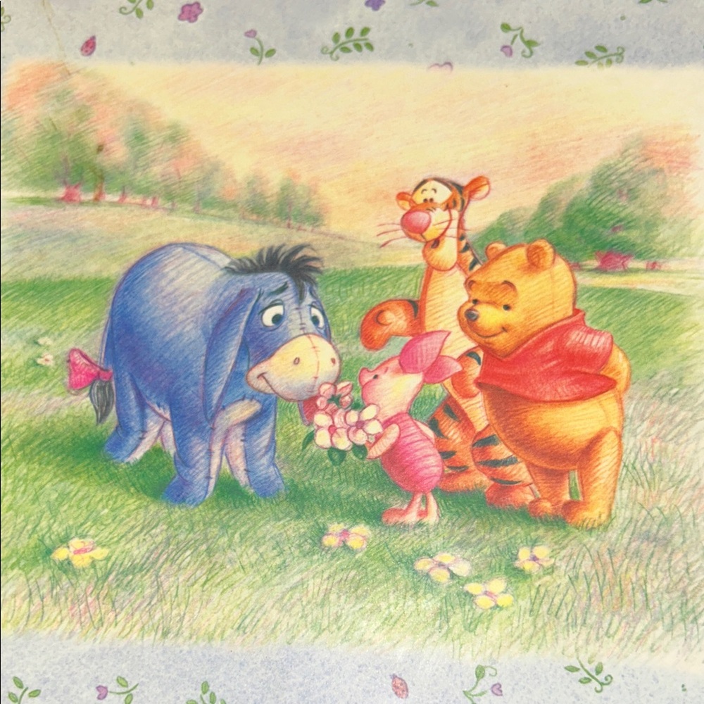 NWT Disney Character Stationery Box- Pooh and Friends. Cards, pencil, stickers - Picture 3 of 12